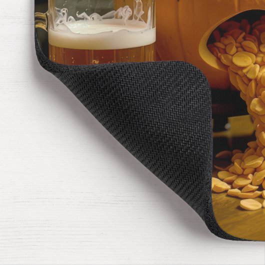 Puking Halloween Pumpkin In a Bar Mousepad (Ecke)