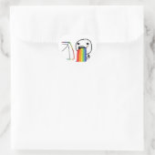 Puking Rainbows Herz-Aufkleber (Tasche)