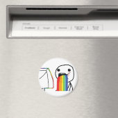 Puking Rainbows Magnet (In Situ (Geschirrspüler))