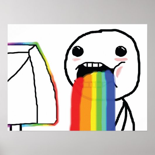 Puking Rainbows Poster (Vorne)