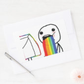 Puking Rainbows Rechteckiger Aufkleber (Umschlag)