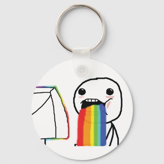 Puking Rainbows Schlüsselanhänger (Vorderseite)