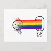 Puking Regenbogenmeme Postkarte (Vorderseite)