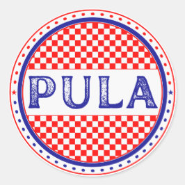 Pula City Pride Emblem – Croatian Identity Runder Aufkleber