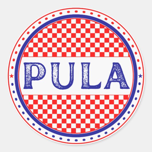 Pula City Pride Emblem – Croatian Identity Runder Aufkleber (Vorderseite)