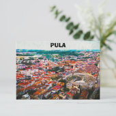 Pula Croatia City View Gemälde Karte (Stehend Vorderseite)