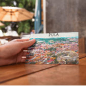 Pula Croatia City View Gemälde Postkarte