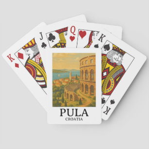 Pula Croatia Reisen Kunst - Küstenstadt Spielkarten