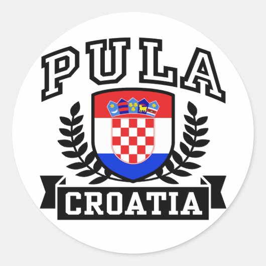 Pula Kroatien Runder Aufkleber (Vorderseite)