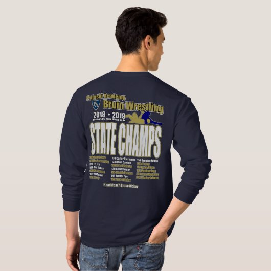 Pulaski Academy Bruin Wrestling Championship T-Shirt (Schwarz voll)