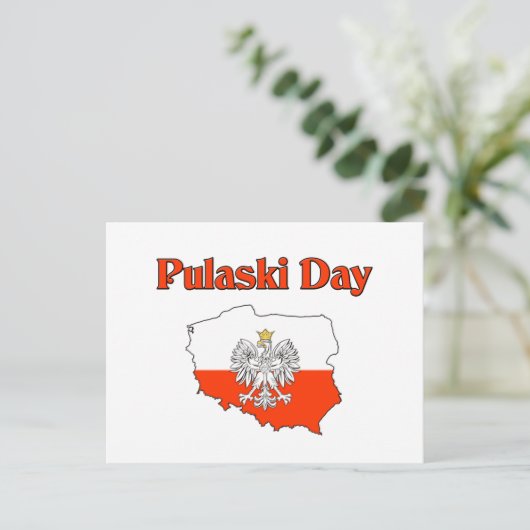 Pulaski Day. Postkarte (Stehend Vorderseite)