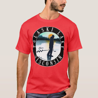 Pulaski Lake Wisconsin Ice Fischen T-Shirt
