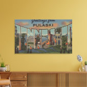 Pulaski, Tennessee - Große Buchstabenszenen Leinwanddruck (Insitu (Wohnzimmer))