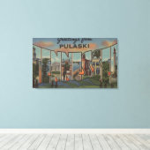 Pulaski, Tennessee - Große Buchstabenszenen Leinwanddruck (Insitu (Holzboden))