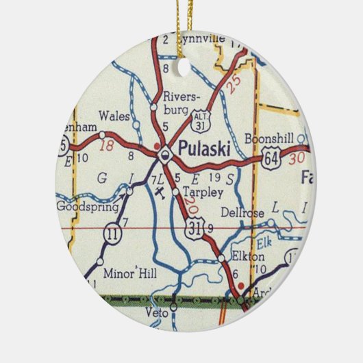 Pulaski TN Keramik Ornament (Links)