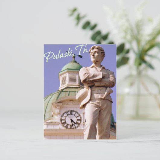 Pulaski, TN Sam Davis Statue Postcard Postkarte (Stehend Vorderseite)