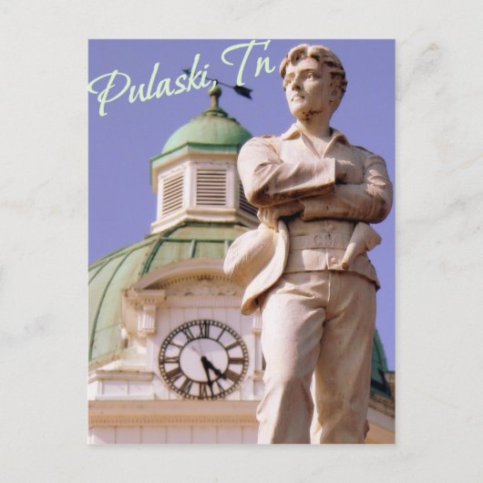 Pulaski, TN Sam Davis Statue Postcard Postkarte (Vorderseite)