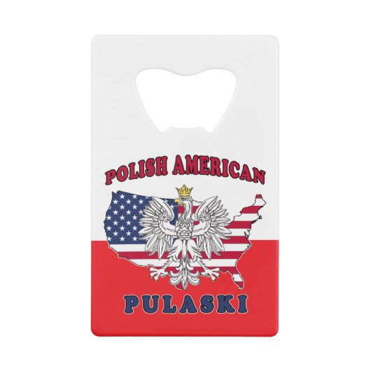 Pulaski Wisconsin Polnisch Geldbeutel Flaschenöffner (Vorderseite)
