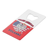 Pulaski Wisconsin Polnisch Geldbeutel Flaschenöffner (Rückseite Schrägansicht)