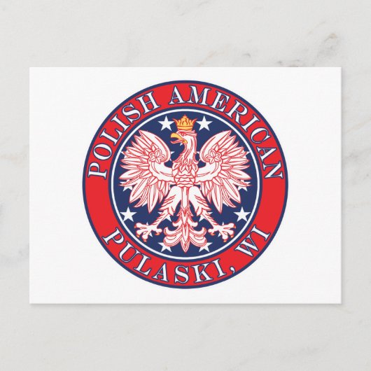 Pulaski Wisconsin Polnisch Postkarte (Vorderseite)