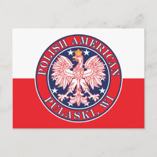 Pulaski Wisconsin Polnischer Adler Postkarte