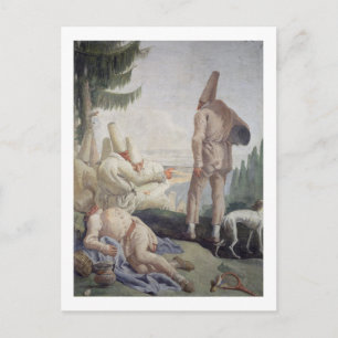 Pulcinella am Feiertag Feiertagspostkarte