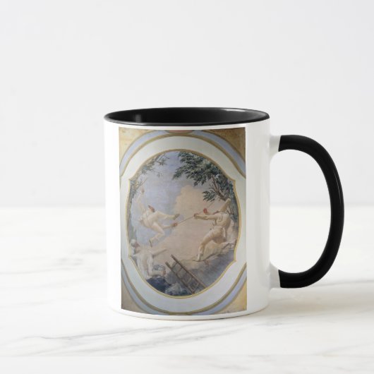 Pulcinella auf einem Schwingen, 1797 (Fresko) Tasse (Rechts)