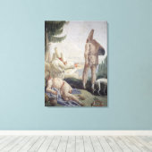 Pulcinella auf Urlaub Leinwanddruck (Insitu (Holzboden))