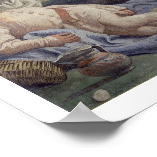 Pulcinella auf Urlaub Poster (Ecke)