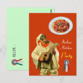 PULCINELLA ITALIAN KITCHEN PARTY Orange Rezept Postkarte (Vorne/Hinten)