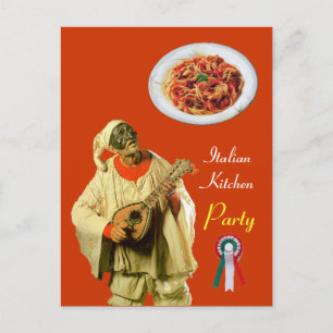 PULCINELLA ITALIAN KITCHEN PARTY Orange Rezept Postkarte