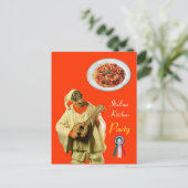 PULCINELLA ITALIAN KITCHEN PARTY Orange Rezept Postkarte (Stehend Vorderseite)
