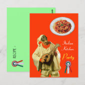 PULCINELLA ITALIAN KITCHEN PARTY Orange Rezept Postkarte (Vorne/Hinten)