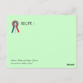 PULCINELLA ITALIAN KITCHEN PARTY Schwarzes Rezept Postkarte (Rückseite)