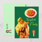PULCINELLA ITALIAN KITCHEN SPAGHETTI PARTY Recia Postkarte (Vorne/Hinten)