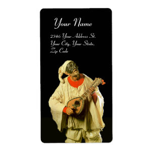 PULCINELLA MIT MANDOLIN schwarz