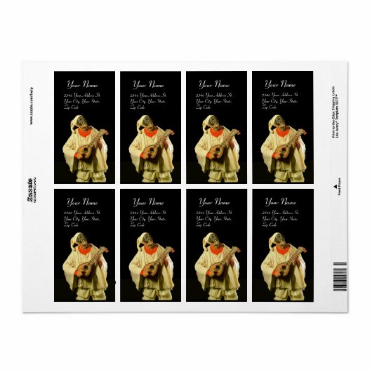 PULCINELLA MIT MANDOLIN schwarz (Vorne)