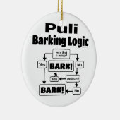 Puli Barking Logic Keramik Ornament (Rechts)
