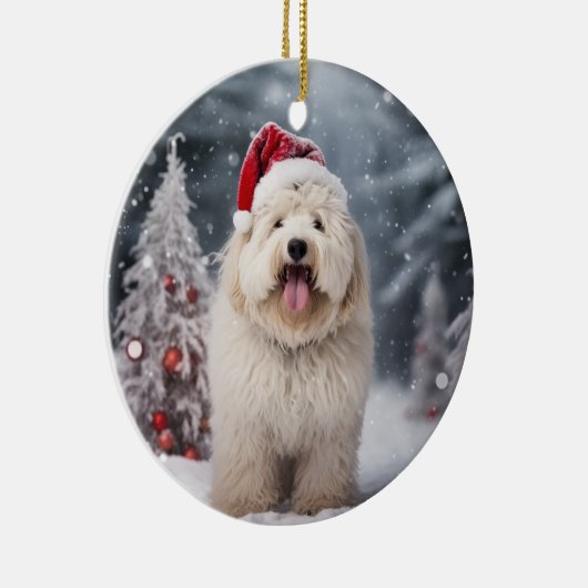 Puli Dog Christmas Keepake Keramik Ornament (Rechts)