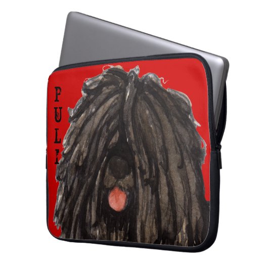 Puli-Farbblock Laptopschutzhülle (Vorderseite Links)