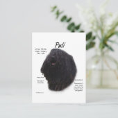 Puli History Design Postkarte (Stehend Vorderseite)