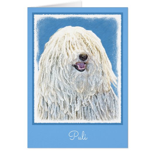 Puli-Malerei - Niedliche Original Hunde-Kunst (Vorne)