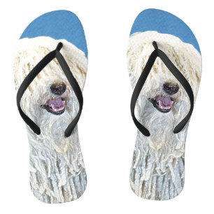Puli-Malerei - Niedliche Original Hunde-Kunst Badesandalen