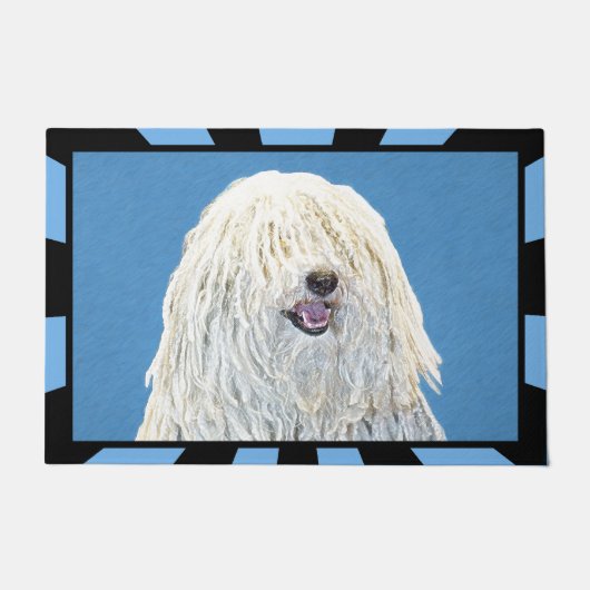 Puli-Malerei - Niedliche Original Hunde-Kunst Fußmatte (Vorderseite)