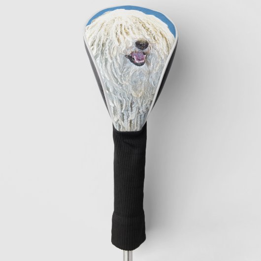 Puli-Malerei - Niedliche Original Hunde-Kunst Golf Headcover (Vorderseite)