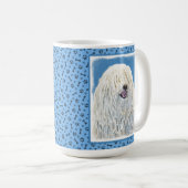 Puli-Malerei - Niedliche Original Hunde-Kunst Kaffeetasse (VorderseiteRechts)