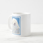 Puli-Malerei - Niedliche Original Hunde-Kunst Kaffeetasse (Vorderseite Links)
