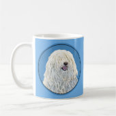Puli-Malerei - Niedliche Original Hunde-Kunst Kaffeetasse (Links)