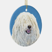 Puli-Malerei - Niedliche Original Hunde-Kunst Keramikornament (Rechts)