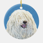 Puli-Malerei - Niedliche Original Hunde-Kunst Keramikornament (Hinten)